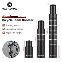 WEST BIKING Bicycle Adjustable Stem Booster Durable Aluminum Alloy Bike Stem Lightweight Handlebar Stand Bike Accessories