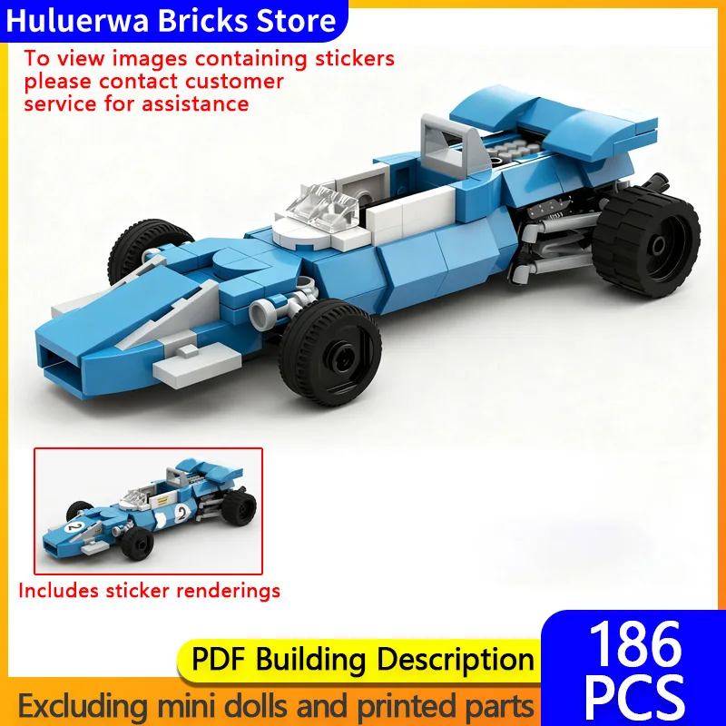 

Speed Racing Car Model MOC Building Bricks MS80 Formula Racing Modular Technology Children Holiday Gifts Assemble Toys Suit