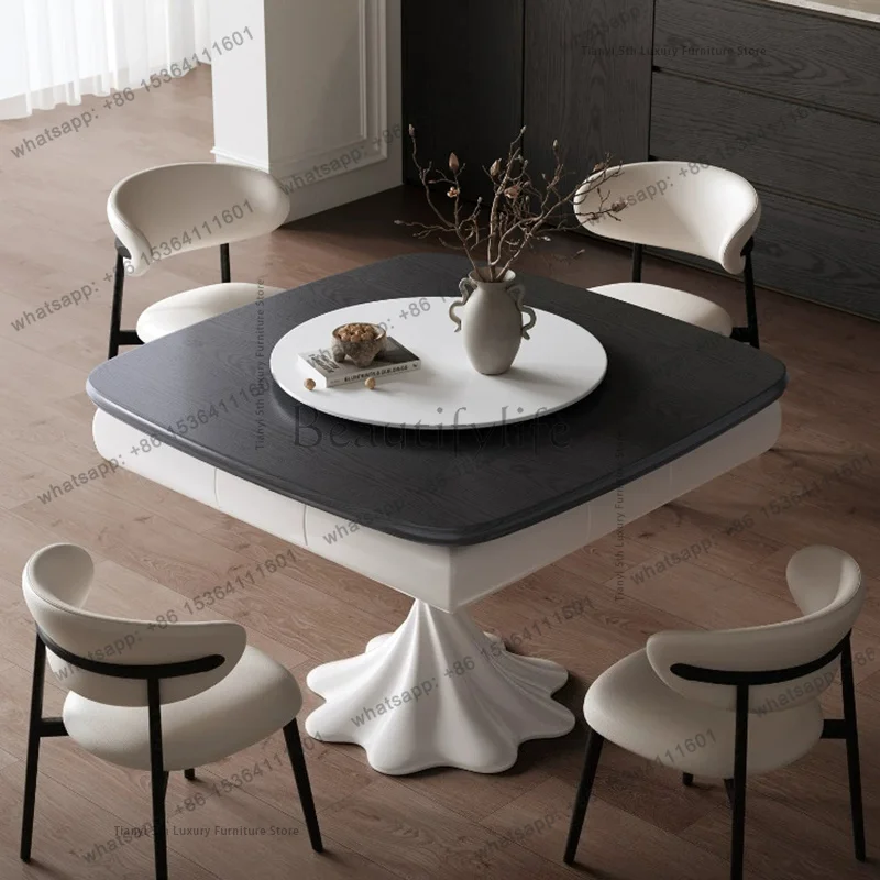 Italian Minimalist Mahjong Table Nordic High-end Automatic Electric Mahjong Machine Integrated Dining Table Home Furniture FYMT