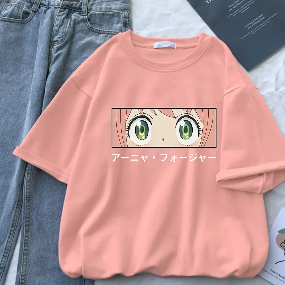 Szpieg X rodzina fałszerz z motywem rodziny kobiety Anime T Shirt oddychający Street T Shirt Casual Harajuku koszulki letnie krótka w stylu ulicznym