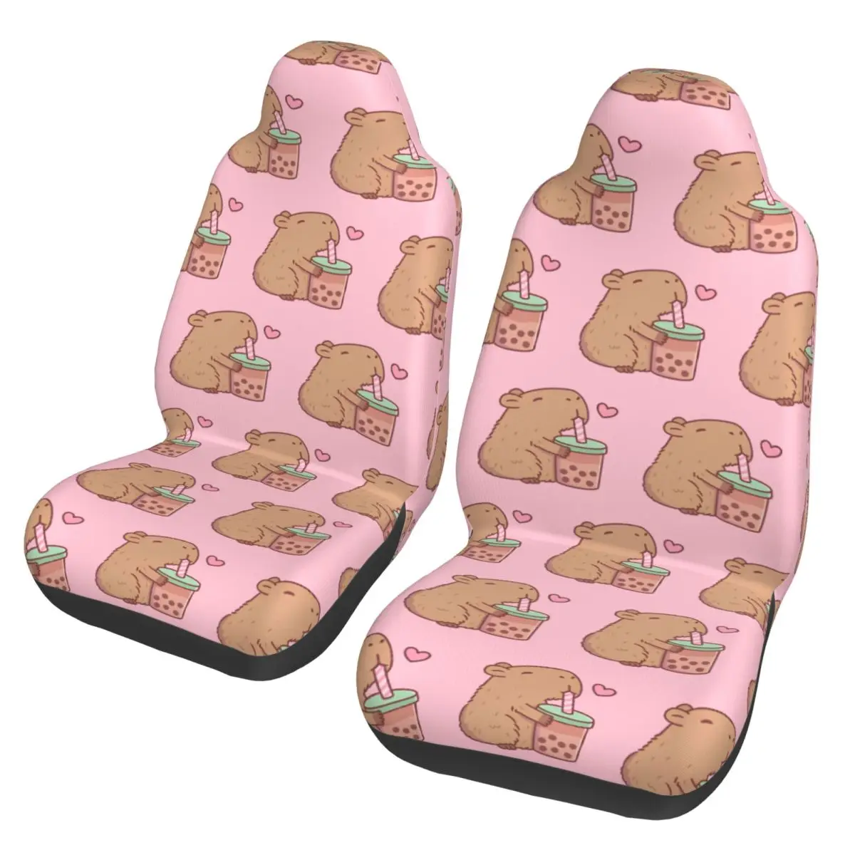 Kawaii Capybara Animal Universal Car Seat Cover Protector Interior Accessories AUTOYOUTH Car Seat Covers Fiber Fishing