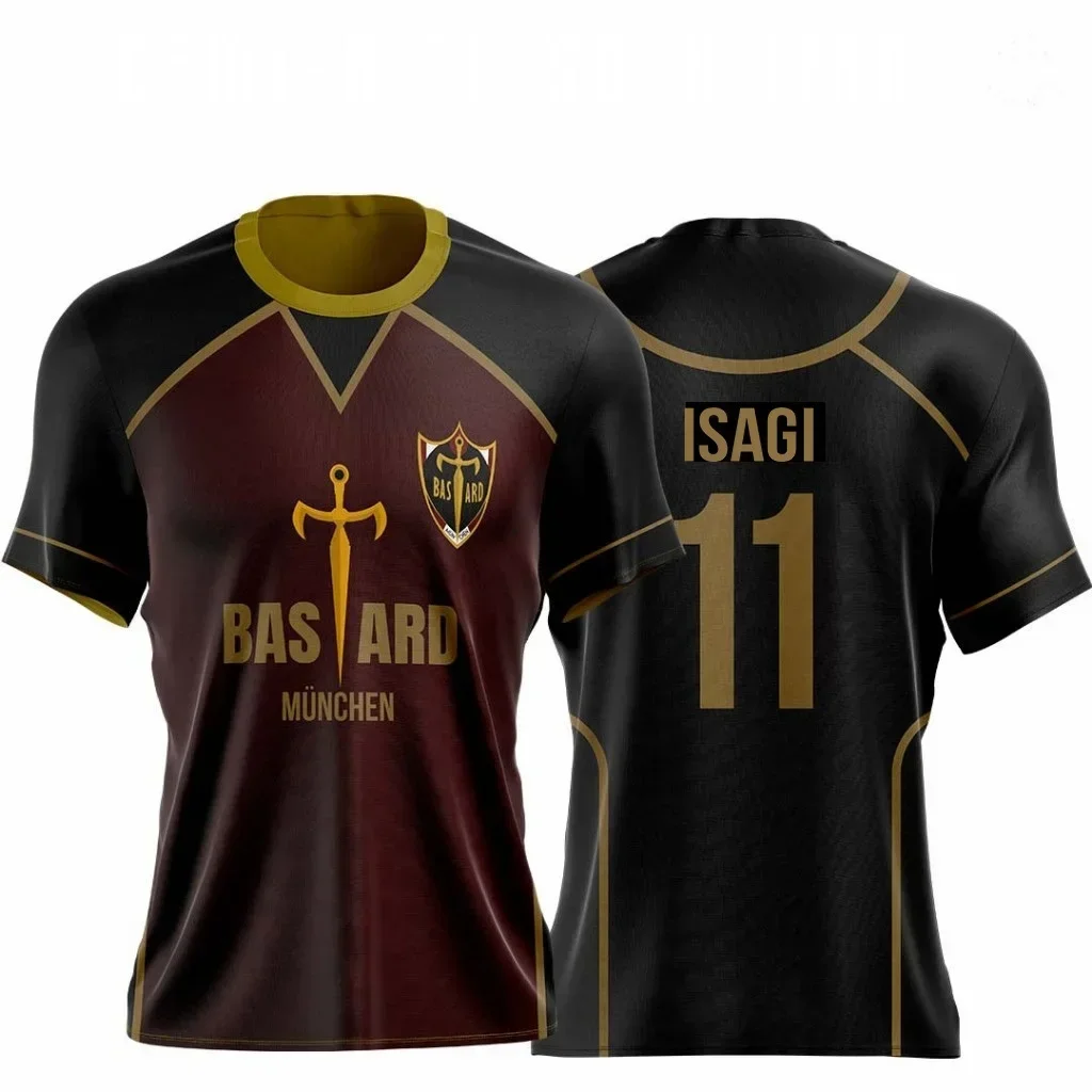 Novedad de verano para hombre, camiseta con estampado 3D, Bastard Munich 99 Gagamaru y personajes, camiseta de secado rápido con cuello redondo de Anime Blue Lock