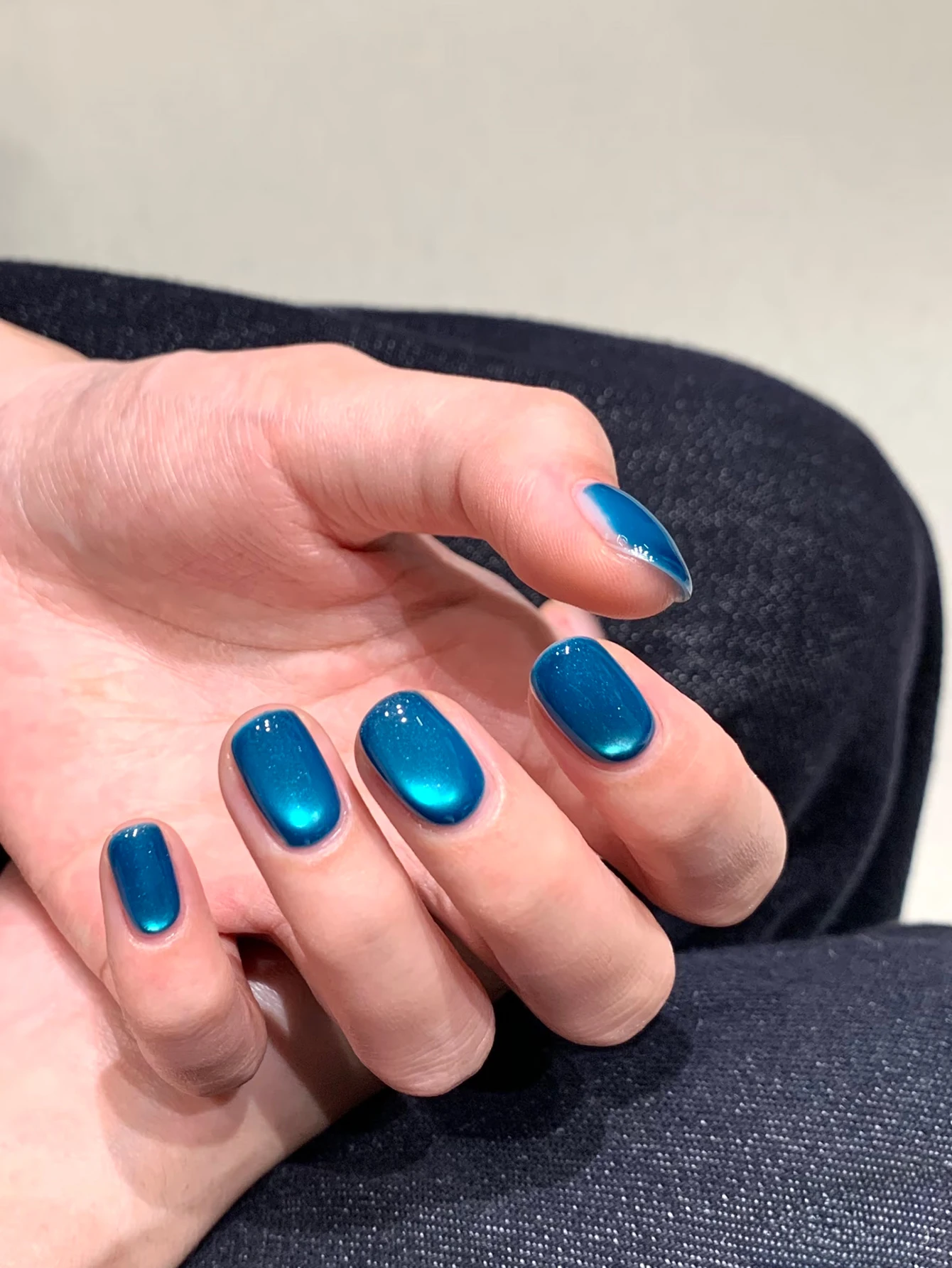 1 قطعة TC الخريف/الشتاء الخيال الأزرق القط العين هلام مسمار البولندية ليلة السماء المرصعة بالنجوم البريق الكنز الأزرق ستار مسمار ملصقات الأظافر لوازم