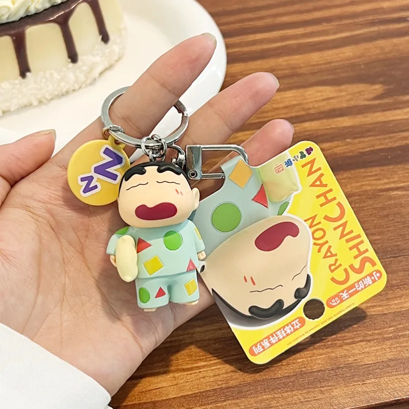 Breloczek Crayon Shin-Chan Anime Mały Nowy Dzień Figurka Zawieszka do Torby Kreskówka Akcesoria do Kluczy Zabawki dla Dzieci Prezent