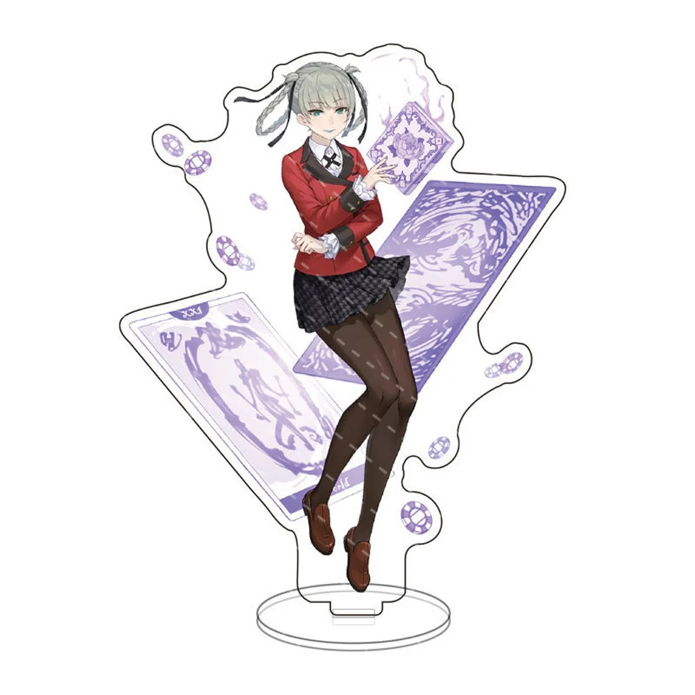 Hot Anime Kakegurui Acrylic Stand Model Figure Cosplay Plate Holder Topper Birthday Fans Christmas Desk Decor Plate Gift