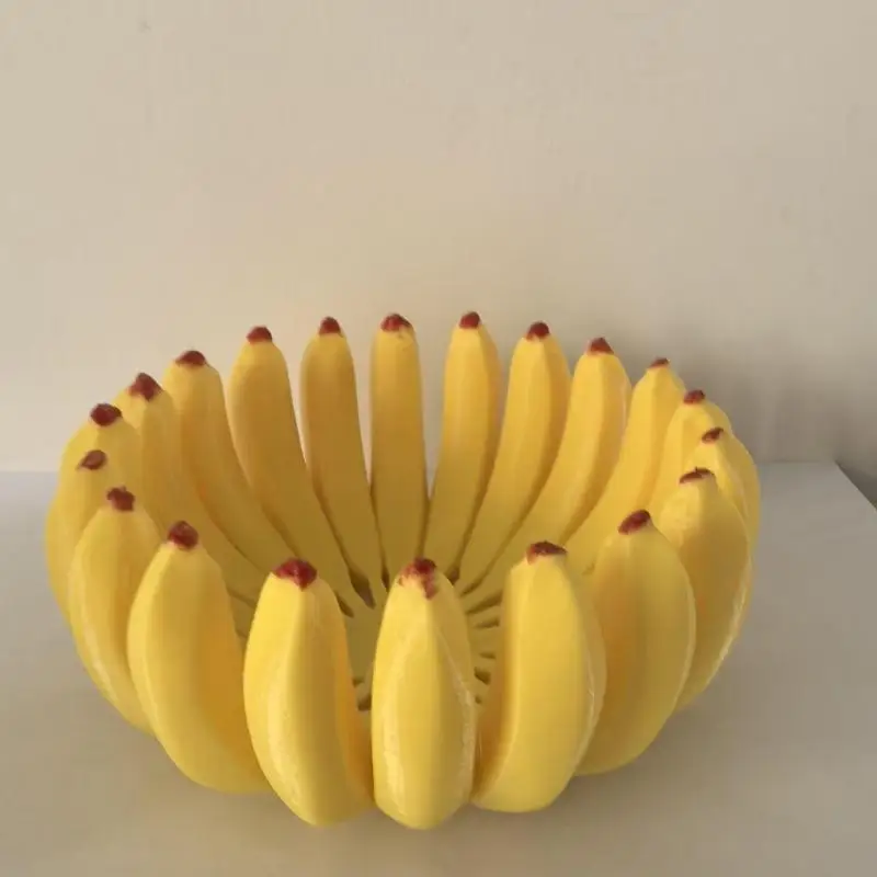 Kreatives Bananenförmiges Aufbewahrungstablett, 3D-Gedrucktes Obsttablett, Haushalts-Snack-Aufbewahrungstablett, Aufbewahrungsbehälter für den Wohnzimmer-Schreibtisch – Detail 8