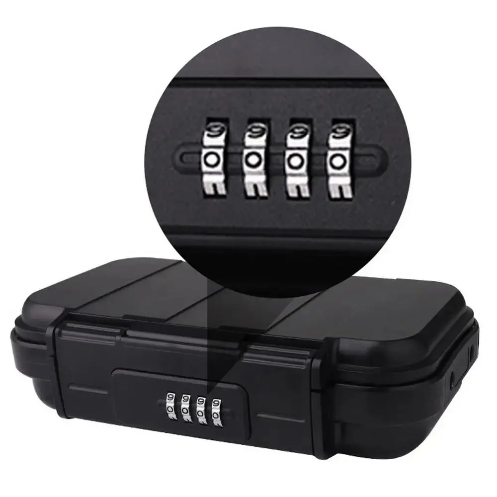 Combination Lock Portable Safe Box Waterproof Design Anti-Theft Travel Safe Box Large Capacity Durable Mini Travel Safe Box