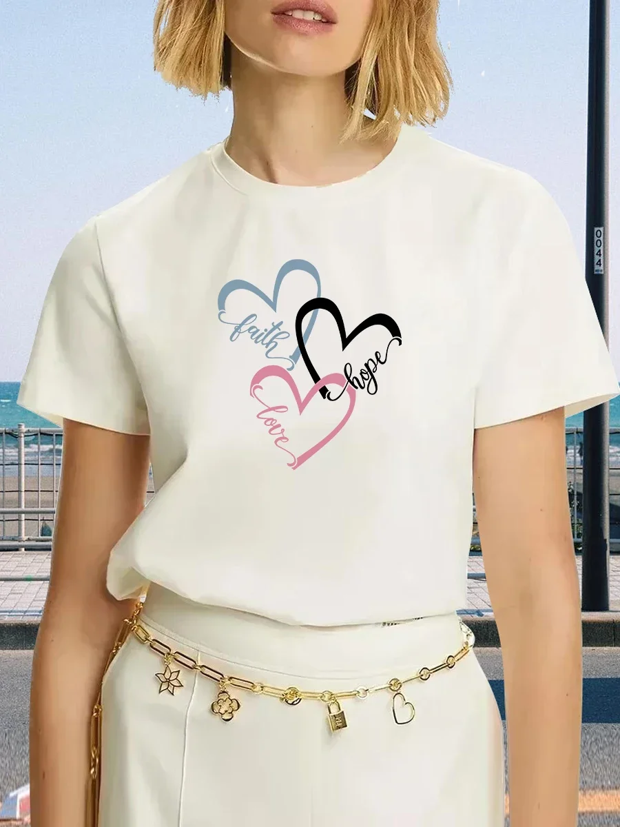 

Free Spirit Brave Soul T-shirt Graphic Printed T Shirt Women Short Sleeve Love Tshirt Valentine's Day Heart Women Tee