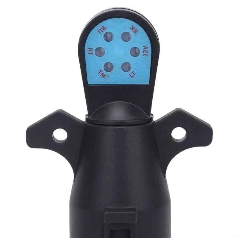 Plug and Play 7-Pin Trailer Circuit Tester for 12V Lighting, Direct Checks for Tail, Brake, Turn and Reverse H9EE