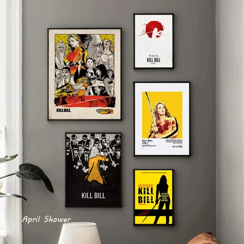 Classic Movie Kill Bill Quentin Tarantino Vintage Posters Canvas Painting Prints Wall Art Picture for Bar Living Room Home Decor