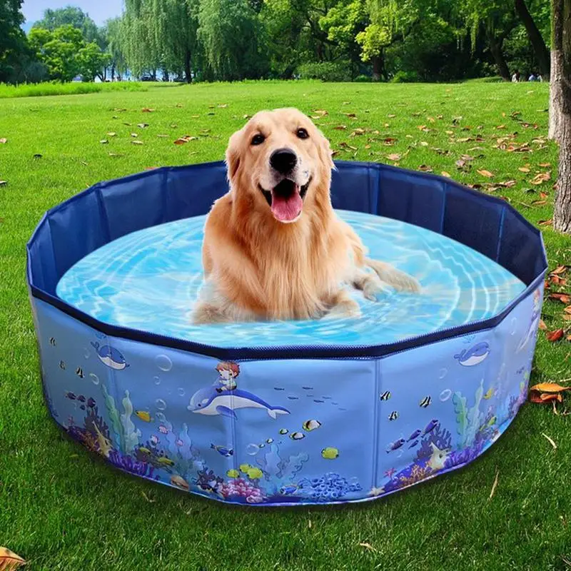 

Dog Bath Swimming Pool Pet Outdoor Bathing Tub Scratch-Resistant Foldable Puppy Swimming Paddling Bathtub For Small Medium