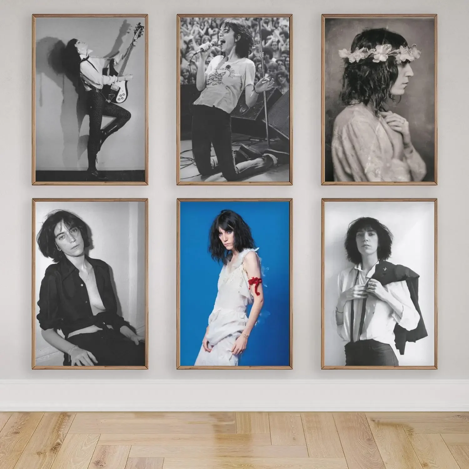 patti smith author Poster Prints Wall Art Canvas Painting Poster For Modern Family Living Room Home Decor