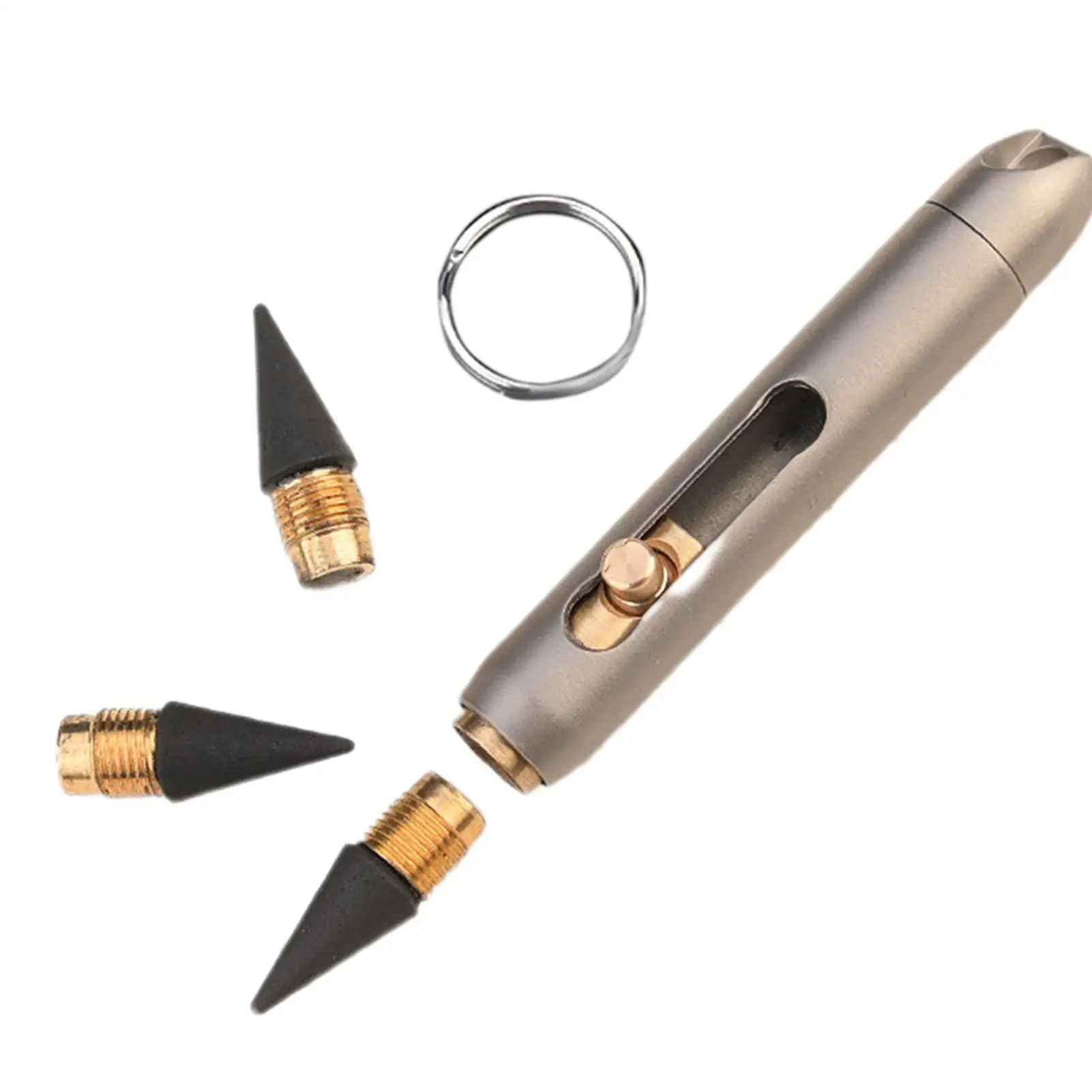 Eternal Pencil Portable Titanium Alloy Forever Inkless Pencil Home School Supplies Unique Desk Decor Pocket Pen for Writing