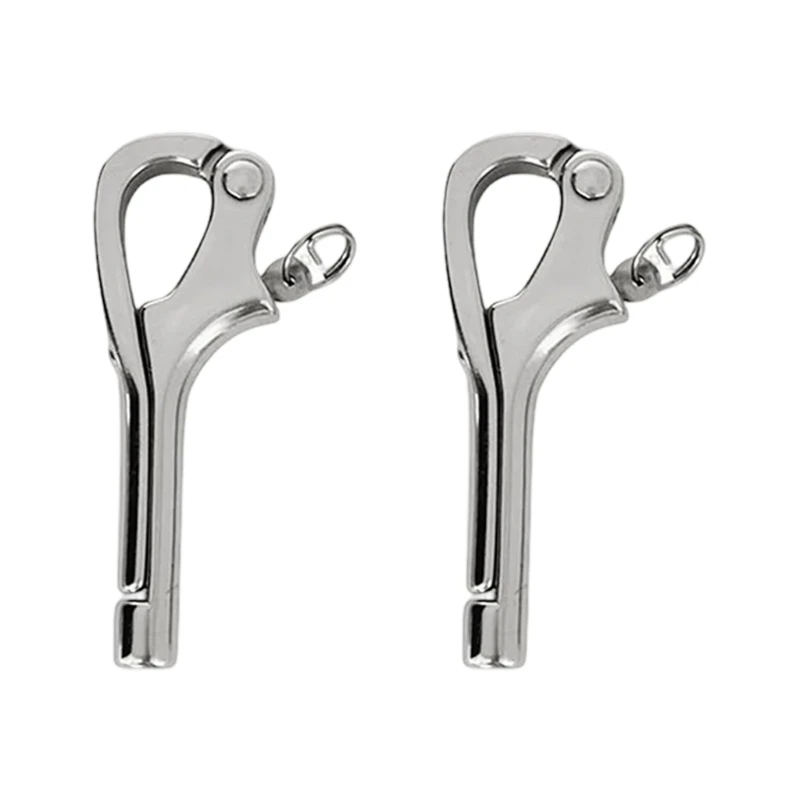 Boat Railing Hook 2 Pack with Quick Release Steel Hardware Set for Boat Rope Use 