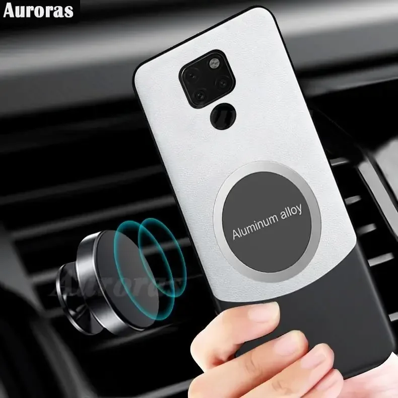 For Huawei Mate 20 Case Car Magnetic Suction Leather Soft Shockproof Cover For Huawei Mate 20 Pro 20X mate Back Casing