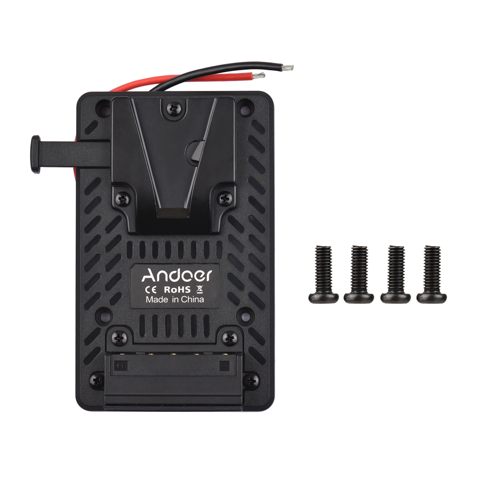 Andoer V-lock Battery Back Pack Plate Adapter Replacement for Sony V-Mount Battery External