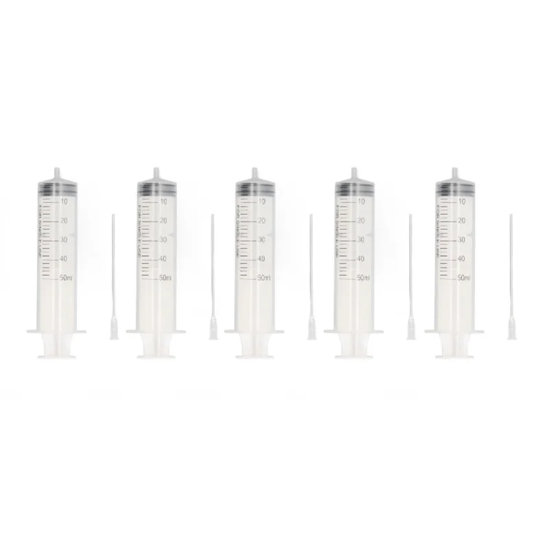 5Pcs Ink Filling Syringe 50ml Injector Drawing Tool With Scale For Printer Cartridge