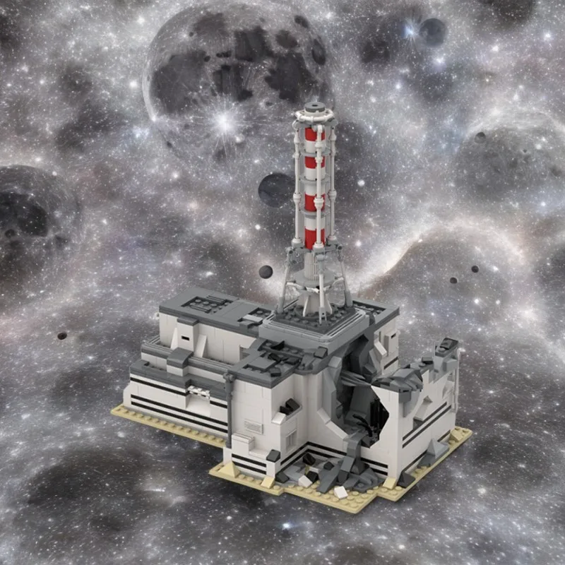 

853PCS Large Historical Diorama Moc building blocks Bricks Kit - Nuclear Plant Event Model - Educational Display for Study.