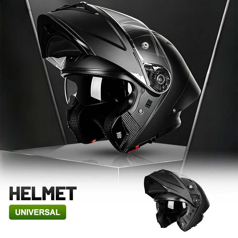 Motorcycle Full Face Helmet DOT Motocross Racing Four Seasons Anti-Fog Safety Casco for Men Women Adult Street Bike Riding