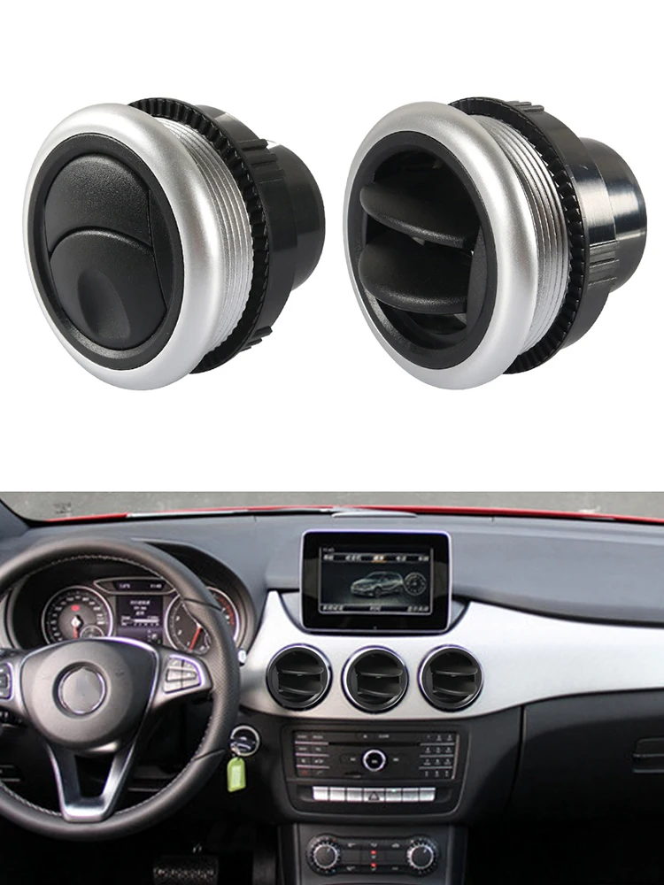 71mm Car A/C Air Outlet Vent Rotation Dashboard Air Conditioning Vent Deflector Round Air Outlet Vent for Caravan Camper RV Bus