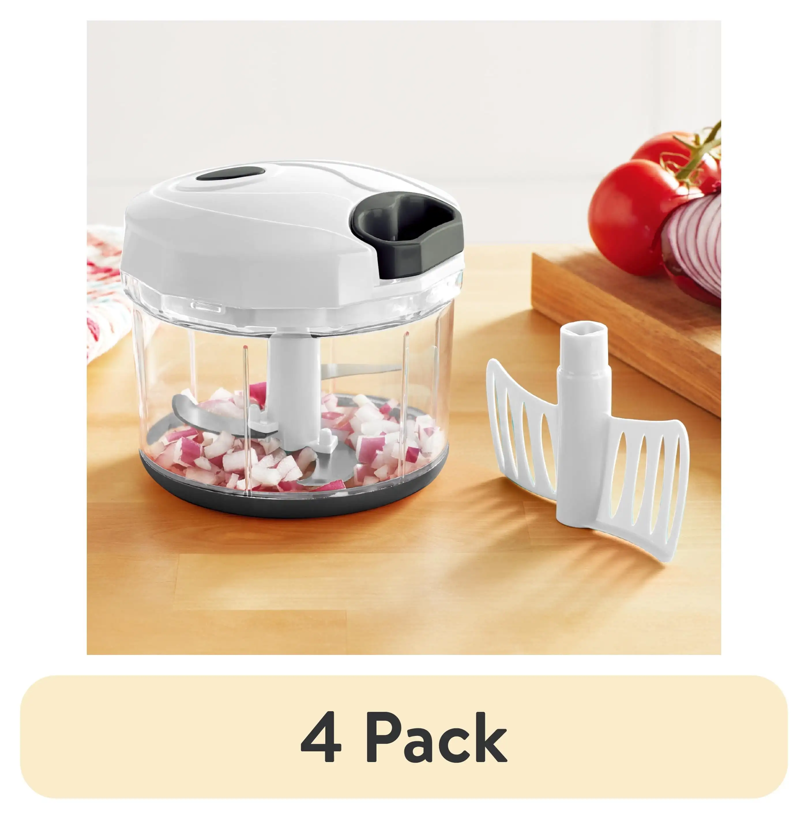 Efficient SS Blades Pull Chopper 4qt Set, Ideal for Beginners & Busy Families