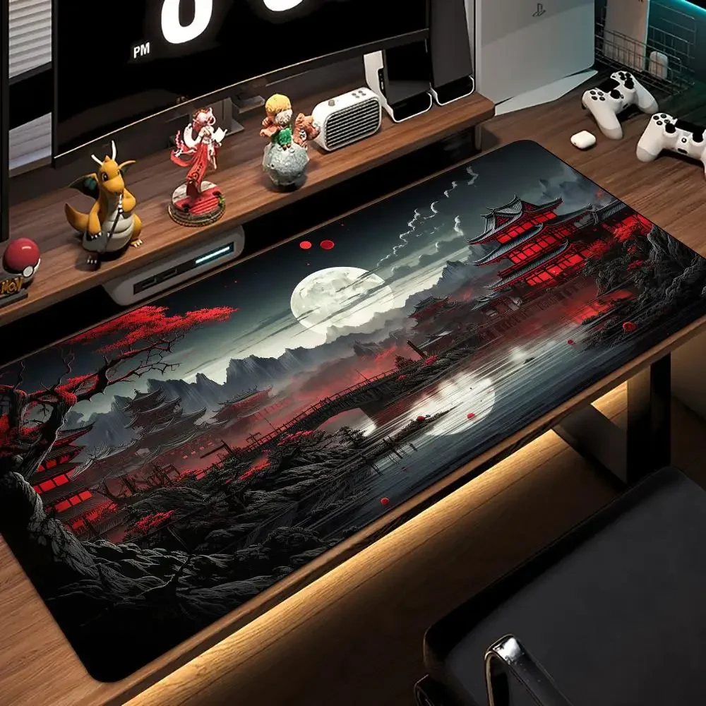 غسل الحبر المناظر الطبيعية ماوس الوسادة حصيرة مكتبية حصير الألعاب المطاط المضادة للانزلاق قاعدة ملحقات الكمبيوتر لوحة المفاتيح تمديد ماوس الماوس البساط