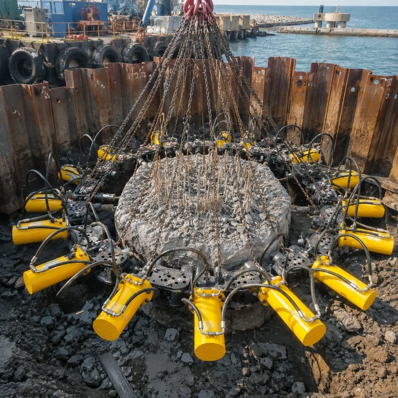 Hydraulic Pile Cutter Concrete Pile Head Breaking Machine for Retaining Wall Foundation Slope Stabilization Customized