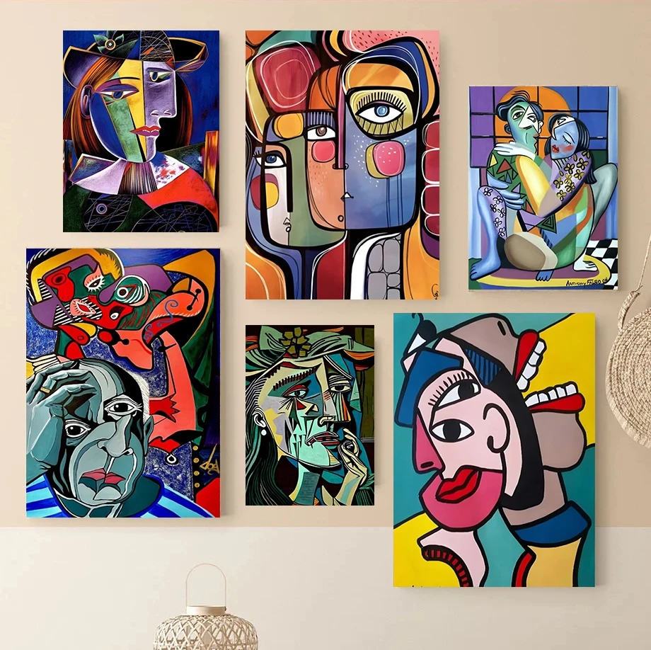 Abstract Picasso Poster Print Classic Vintage Wall Art Canvas for Home Living Room Home Decoration