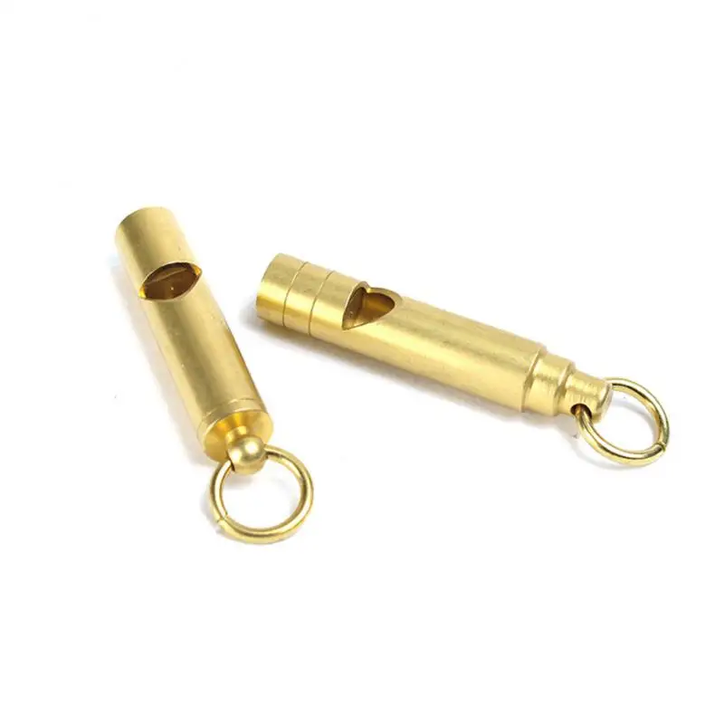 Vintage Brass Whistle Outdoor Survival Equipment Army Training Pets Dogs Retro Referee Outdoor Safety Hiking Camping EDC Tool