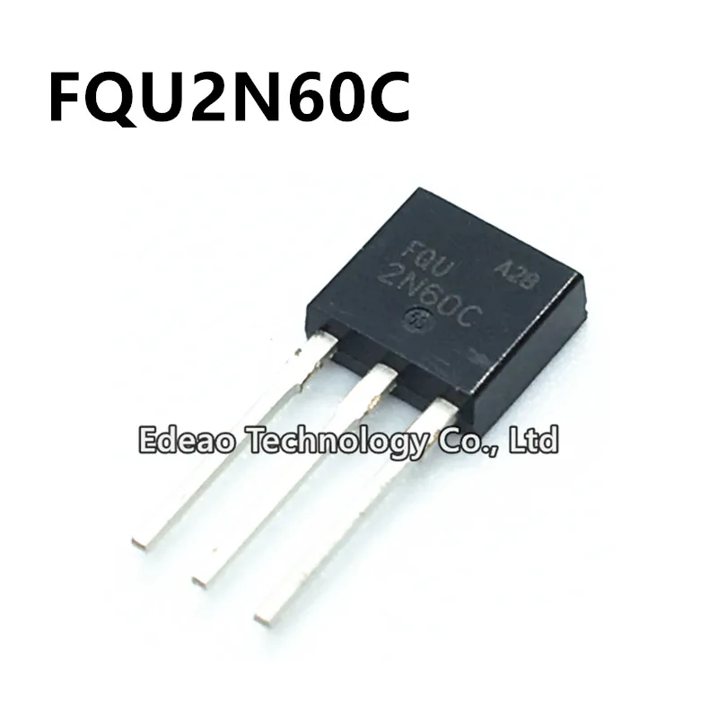 10~100 Peças/lote NOVO FQU2N60C 2N60 TO-251 2N60C 2A 600V Transistor MOSFET de Canal N