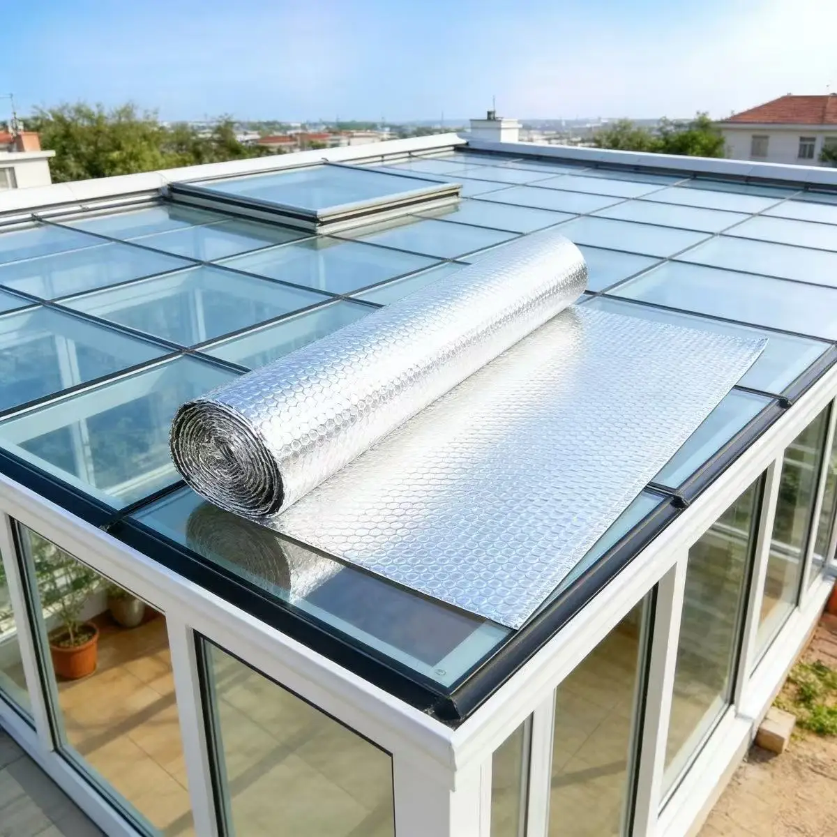 Summer home sunscreen insulation film, roof and window insulation material, waterproof and oil resistant aluminum foil material