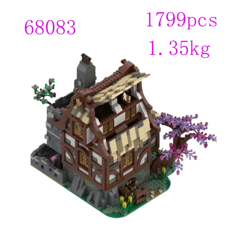 32-Spot MOC-73723 68083 Haus kleine Partikel Montage Bausteine pädagogisches Spielzeug Modell Geschenkset Ornamente