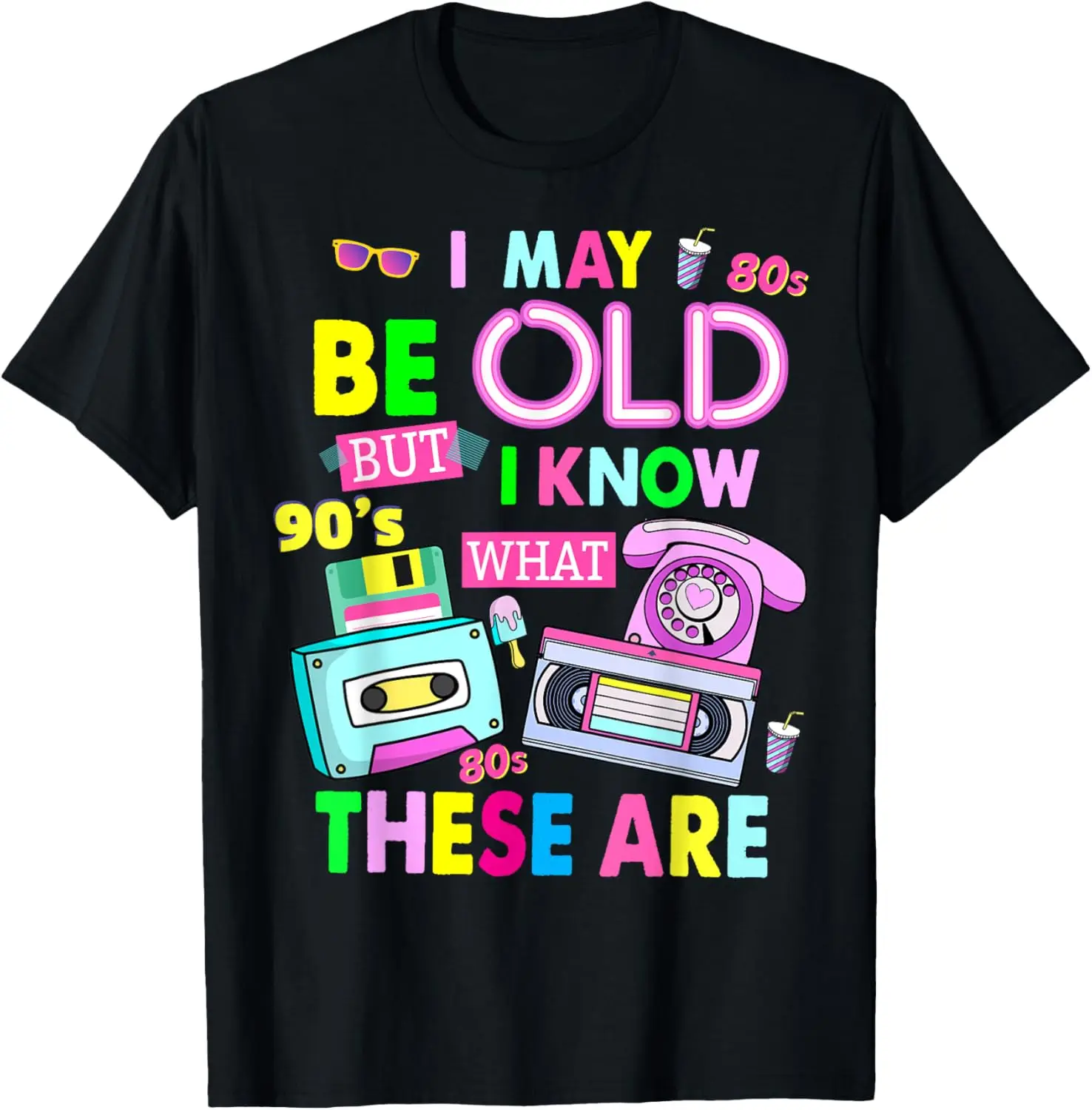 1990s Decade 80s Disco Outfit Idea For Women 80s 90s Themed T-Shirt