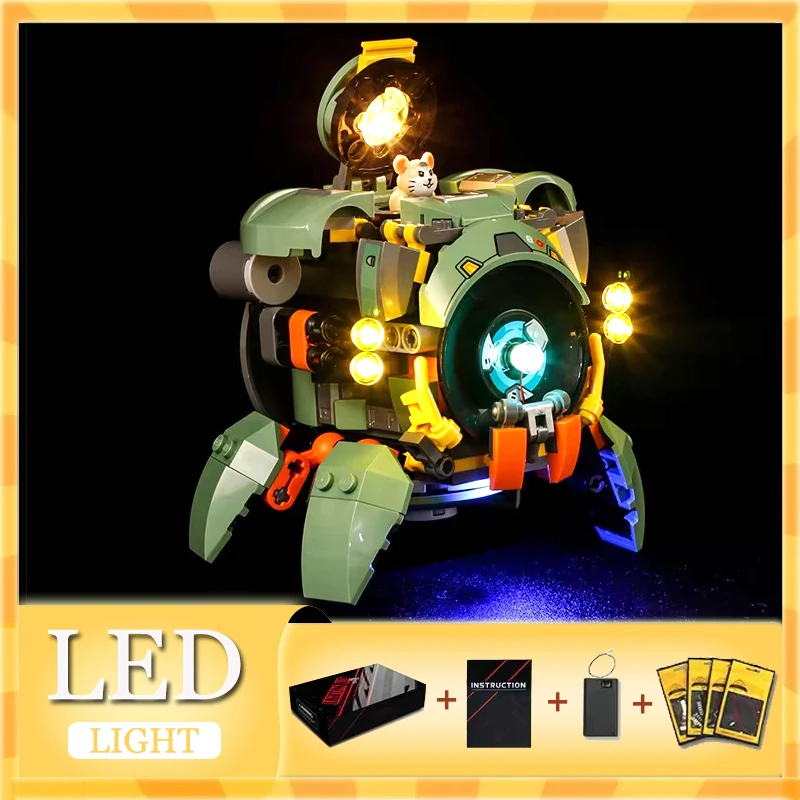 DIY RC LED Light Kit For LEGO Wrecking Ball Overwatch 75976 Building Blocks Gift( Only LED Light,Without Blocks Model)