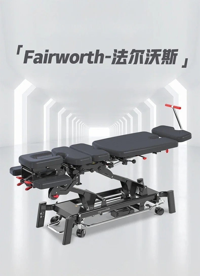American spine massage traction electric lift massage bed, spine correction manipulation bed