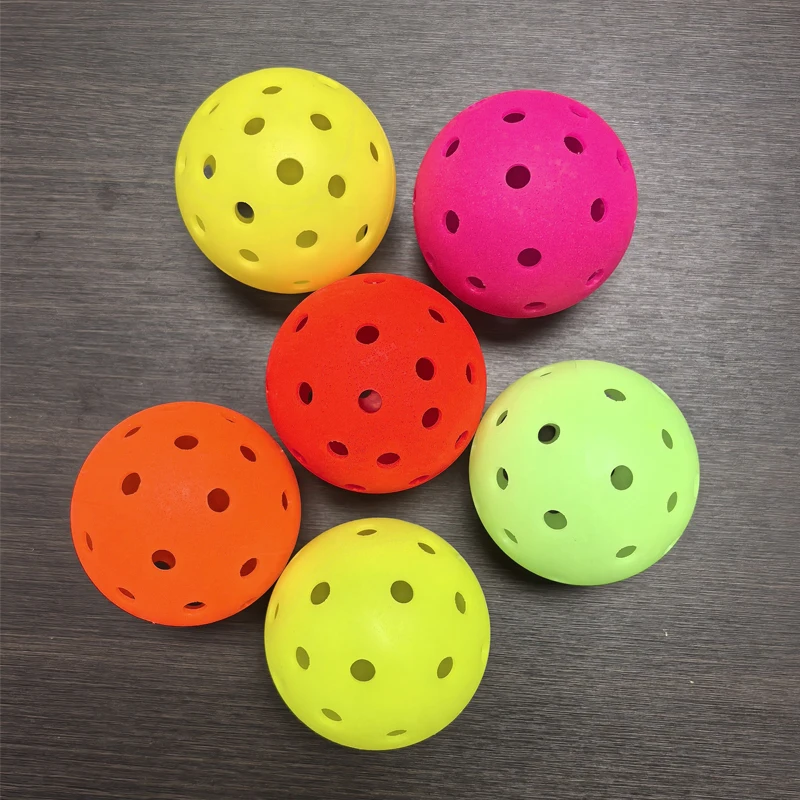 40 Holes Outdoor Pickleballs Fluorescent Yellow Green Pickleball Balls Women Men Training Pickleball Balls Pickleball Equipment