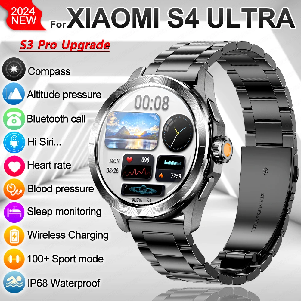 

For Xiaomi Watch S4 Sport Version Blood Oxygen NFC Heart rate Compass Waterproof Smart Watch GPS Tracking Smartwatch Men Women