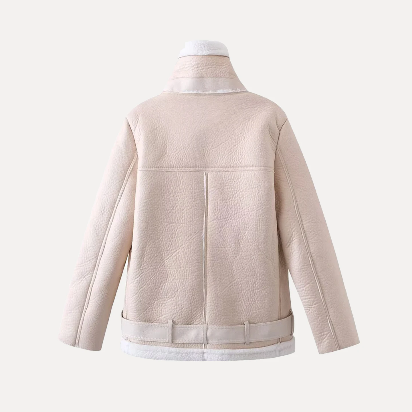 Z 2025 جديد Ele ملابس مزدوجة الجوانب Faionable Jaet حامل نسائي مناسب ملابس خارجية سحاب إغلاق طويل Sve #4