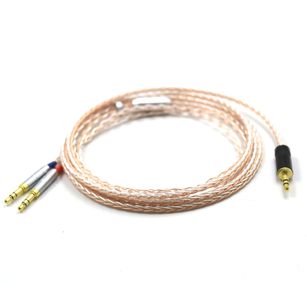 Cable de actualización de auriculares HiFi de un solo cristal, cobre y plata, para Sundara Aventho Focal Elegia t1 t5p MDR-Z he400s D7200