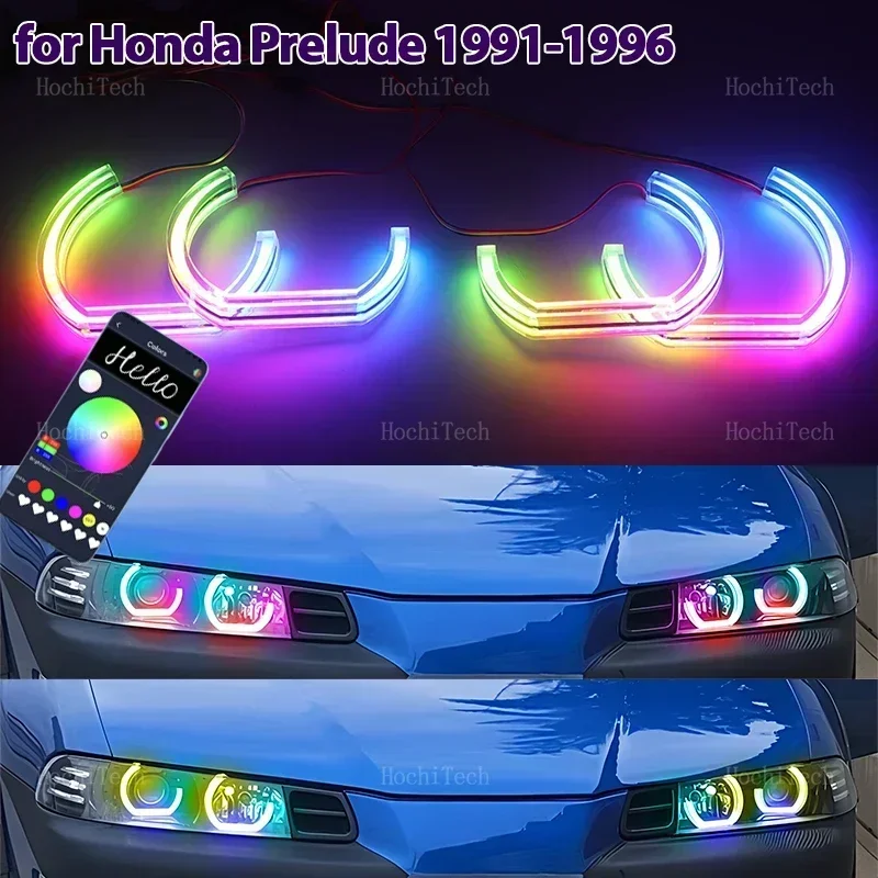 

Dynamic Car-styling multi-colored App control LED Rings New Style with turn signal Light for Honda Prelude 1991-1996