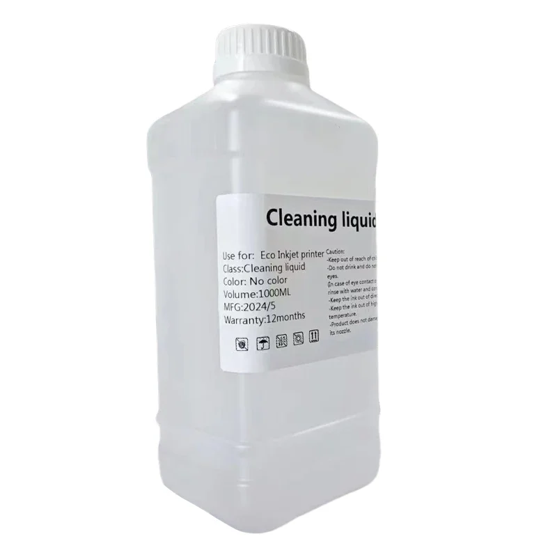 1000ML Eco-Solvent Ink Cleaning Solution For Epson/Roland/Mimaki/Mutoh DX5 DX7 TX800 XP600 5113 I3200 Printhead Cleaning Liquid