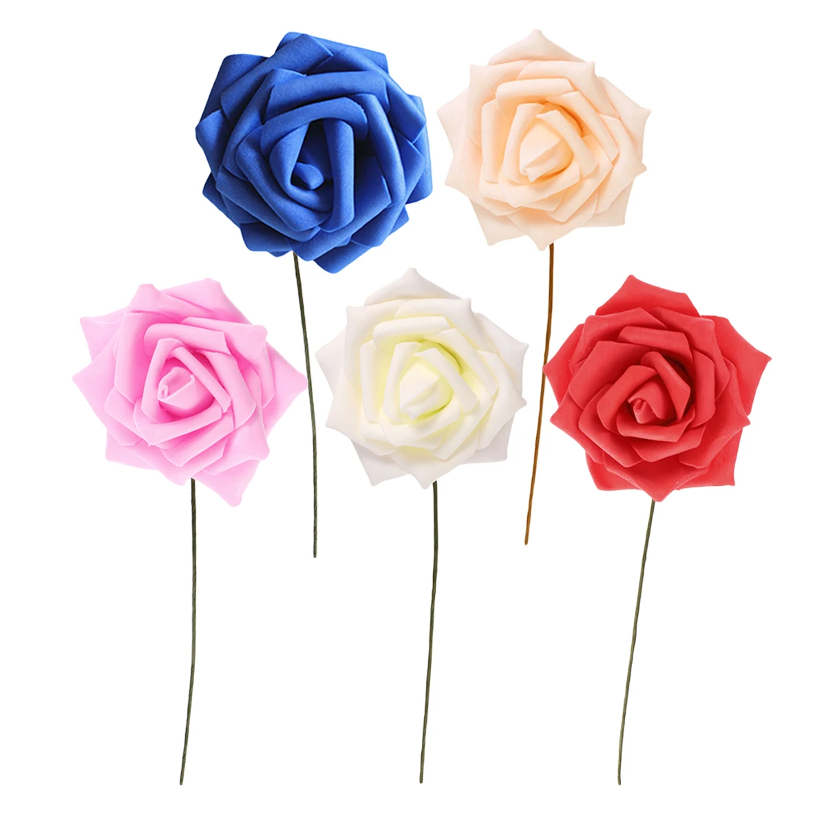 

8 Cm Decoration Bubble Rose Fake Roses Heads Artificial Flower for Wedding Bride