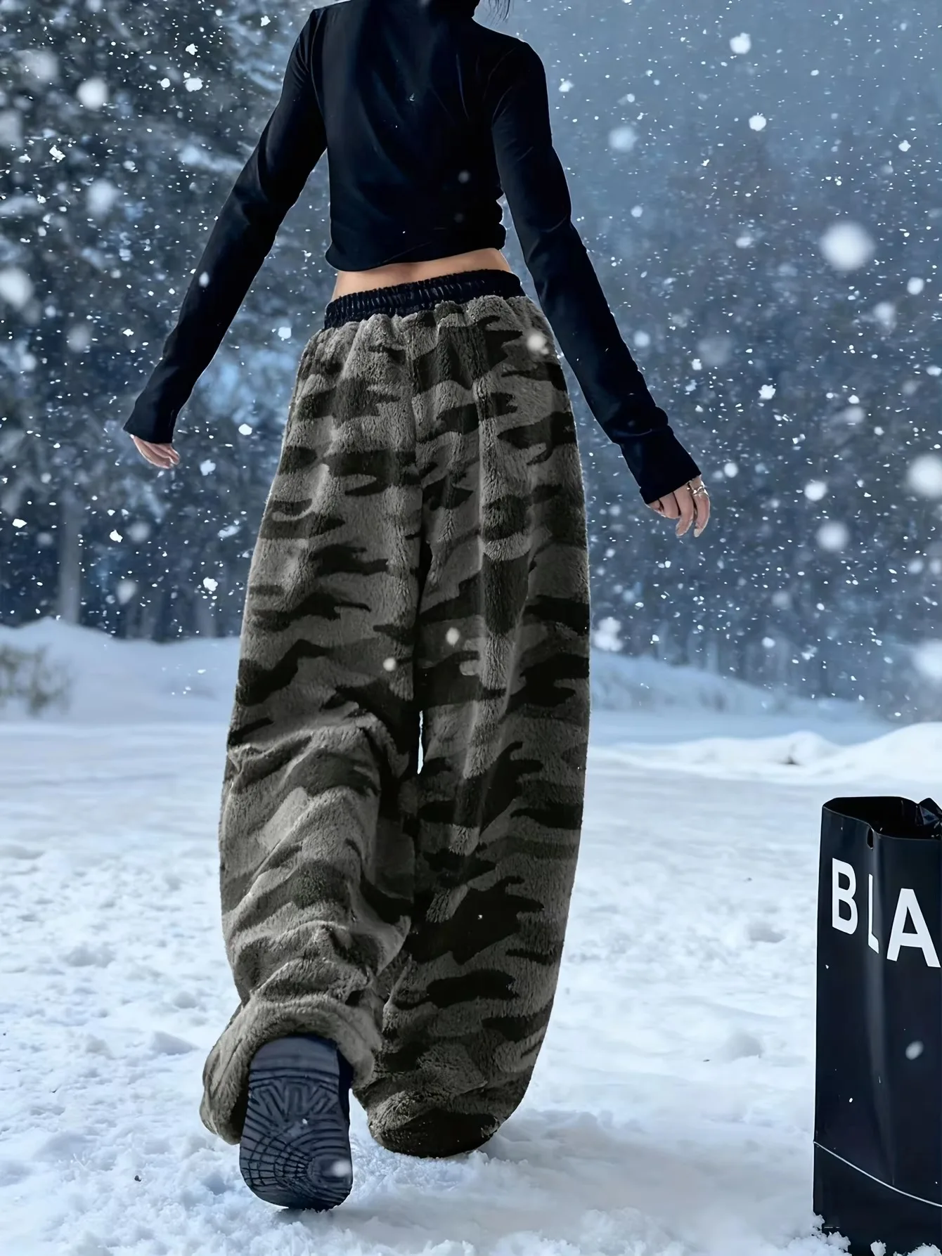 Retro Camouflage Wide Leg Pants 3D Men's and Women's Same Style Y2K Loose Casual Pants Street Style Pants Daily Dressing Kids