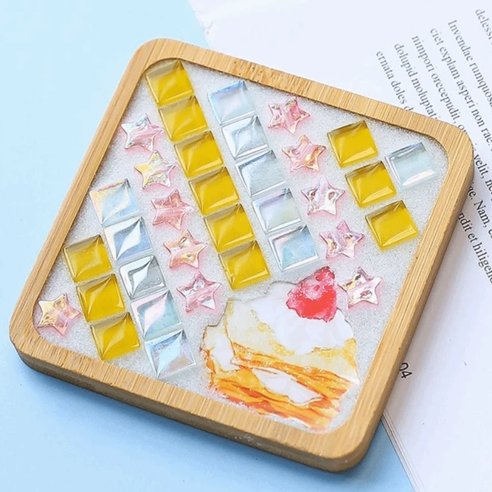 Creative Mosaic Cup Mat Material Pack Parent-child Activity Intellectual Development DIY Mosaic Coaster Kit Self-made Handmade