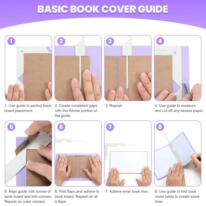 5-In-1 Book Cover Guide Bookbinding Kit Bookbinding Cover Tool For Making Book Cover DIY Tool