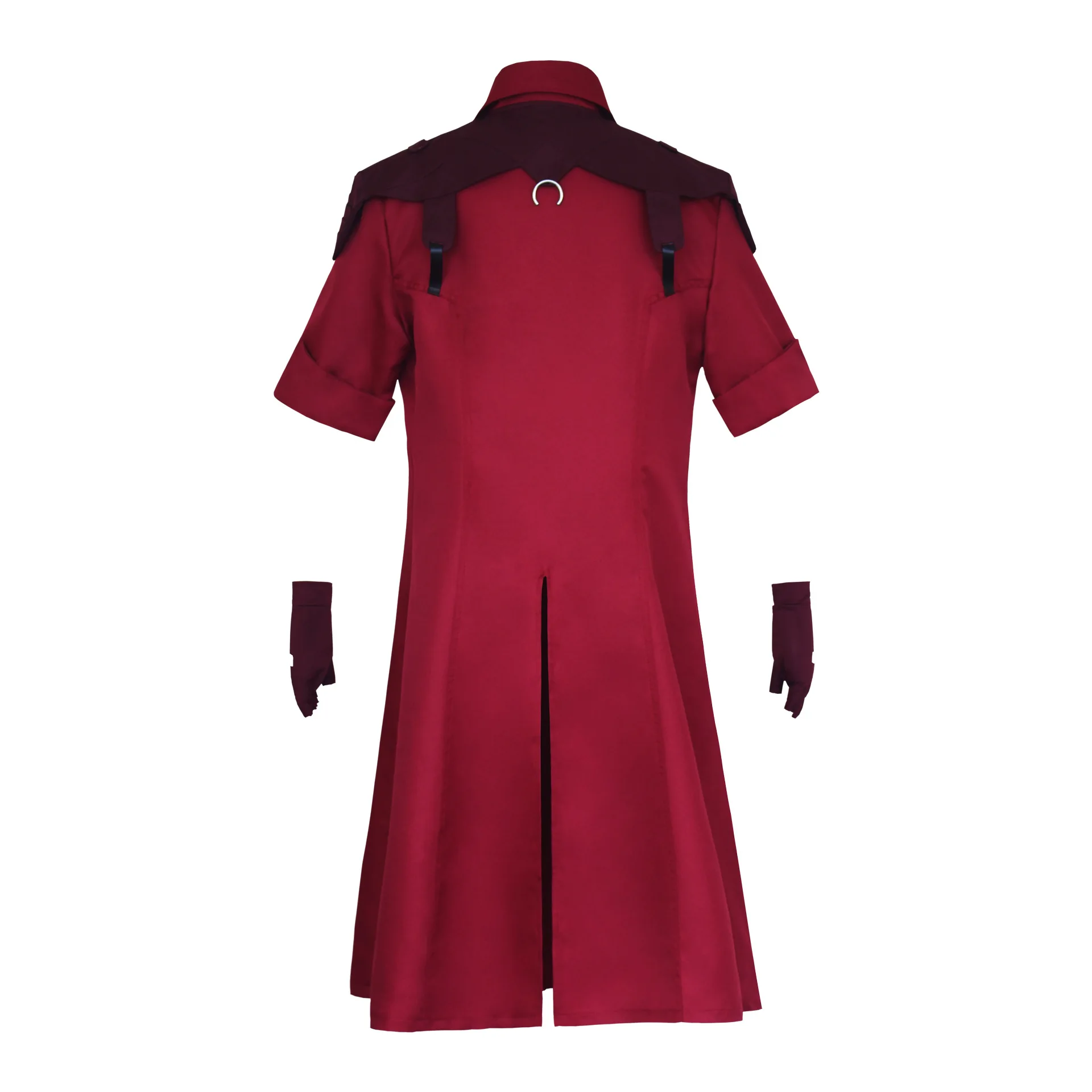 Anime Game May Cry 5 Cosplay Costume Dante Men's Red Long Poncho Jacket Game Uniforms Wig for Halloween Devil Performance view 3
