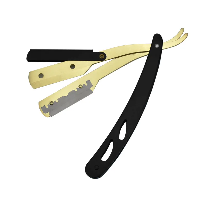 1 stücke Bunte Professional Hand Rasierer Gerade Rand Edelstahl Sharp Barber Razor Folding Rasieren Bart Cutter