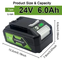 New For Greenworks 24V 6.0Ah Lithium Battery Greenworks Battery for Greenworks 24V 48V Tools MO24B410 MO48L4211 HT24B210 21342