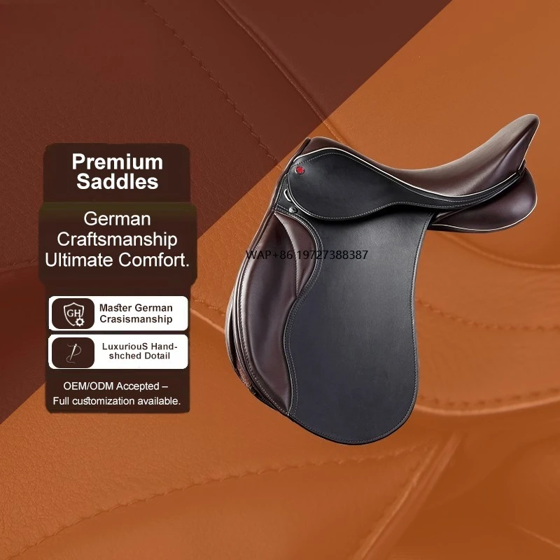 Top Durable Ride Horse Saddle English All Purpose Saddle Sun Lightweight Deep Seat Trail Training 17 18 Inches