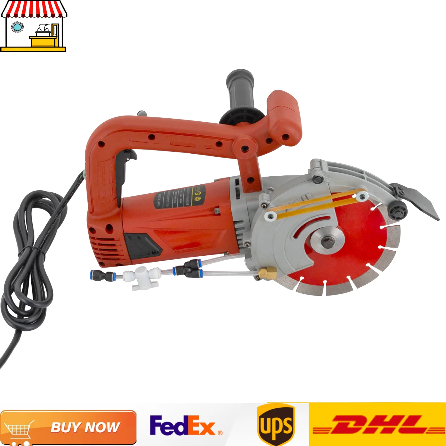 4800W Elektrische Beton- und Ziegelsäge |   Nutfräsmaschine mit 9,51 Fuß langem Netzkabel |   190 MM Klingen-Wandfräse